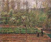 Camille Pissarro Springtime,grey weather,Eragny china oil painting artist
